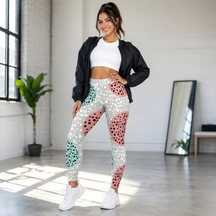 Modern Elegant Colorful Stylish Shapes Leggings