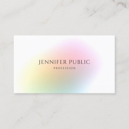 Modern Elegant Colorful Template Professional Business Card