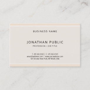 Modern Elegant Colors Minimalist Professional Top Business Card