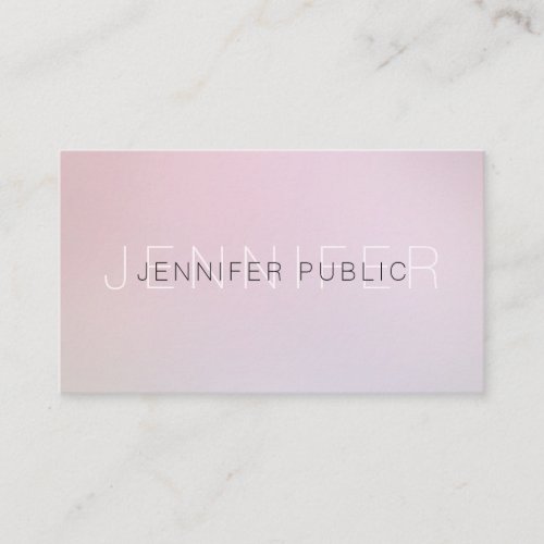 Modern Elegant Colors Plain Creative Chic Design Business Card