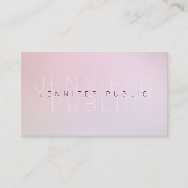 Modern Elegant Colors Plain Professional Design Business Card (Front)