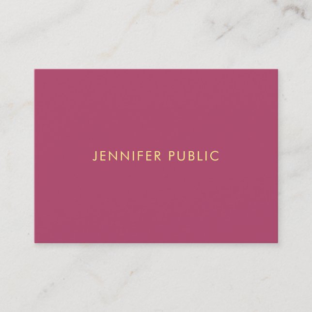 Modern Elegant Colors Premium Silk Finish Simple Business Card (Front)