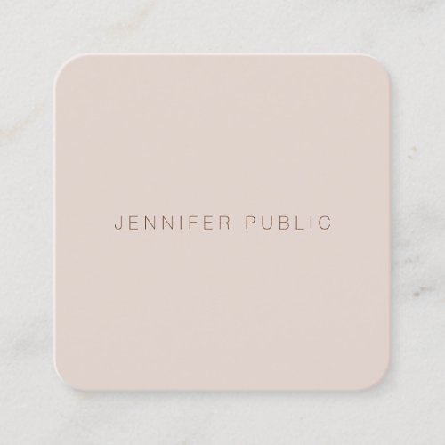 Modern Elegant Colors Professional Luxury Template Square Business Card