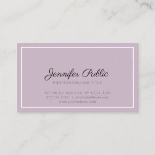 Modern Elegant Colors Professional Simple Plain Business Card