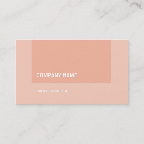 Modern Elegant Company Salmon Business Card