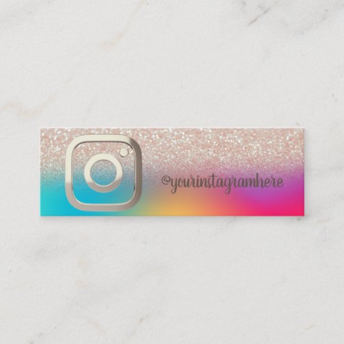 ModernElegant Cool Bokeh Instagram Social Media Mini Business Card