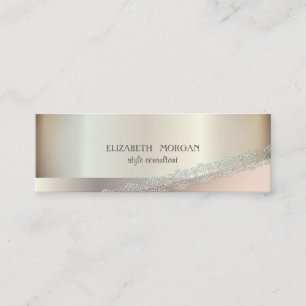 Modern Elegant Cool, Geometric, Lace Mini Business Card