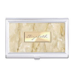 Modern Elegant Cool Gold Marble,Frame Business Card Case