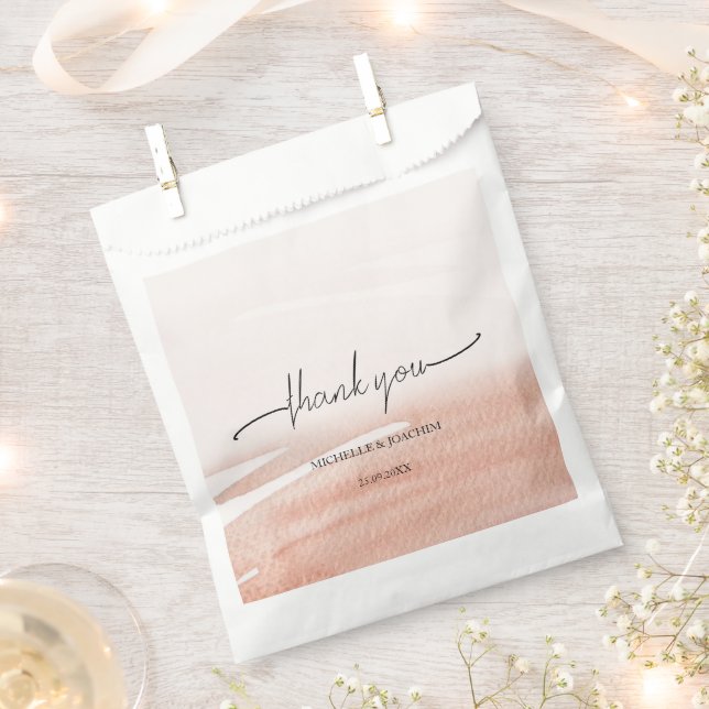 Modern Elegant Coral Earthy Favor Bag (Clipped)