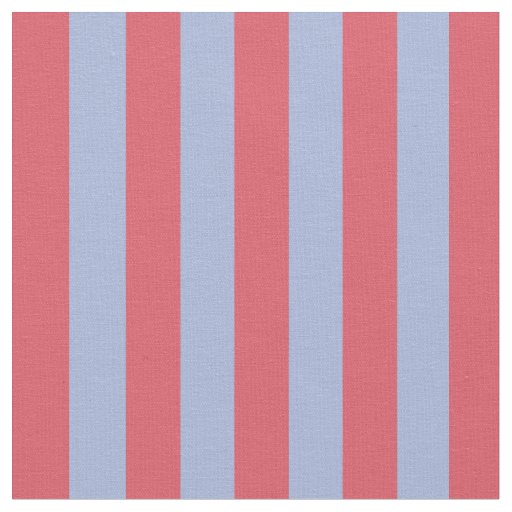 Modern Elegant Coral Light Blue Stripes Fabric
