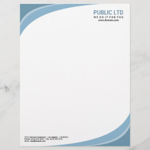 Modern Elegant Corporate Blue Letterhead