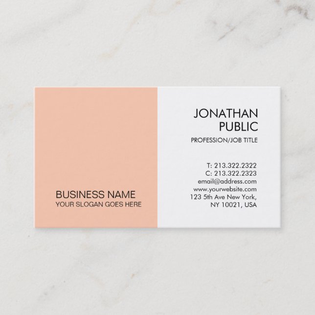 Modern Elegant Corporate Company Personalized Business Card (Front)