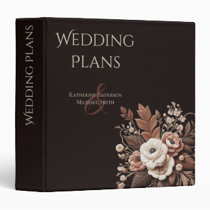Modern Elegant Country Western- Floral 3 Ring Binder