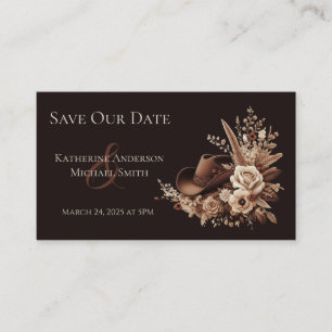 Modern Elegant Country Western- Floral  Business Card