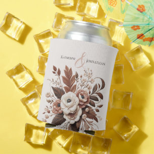 Modern Elegant Country Western- Floral Can Cooler