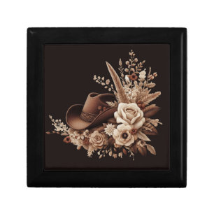 Modern Elegant Country Western- Floral Gift Box