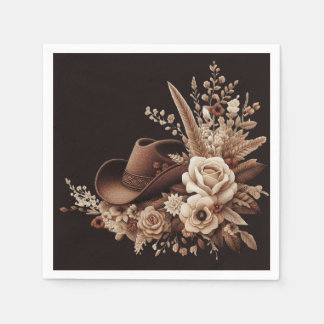 Modern Elegant Country Western- Floral Napkins