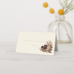 Modern Elegant Country Western- Floral Place Card