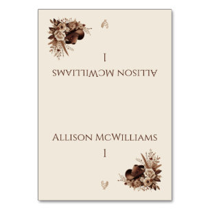 Modern Elegant Country Western- Floral-Poultry Table Number