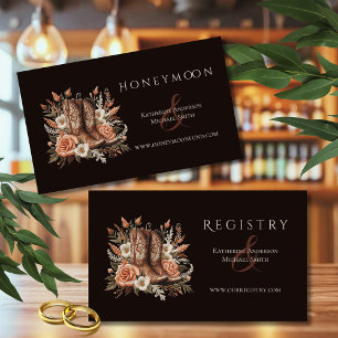 Modern Elegant Country Western- Flowers Business Card