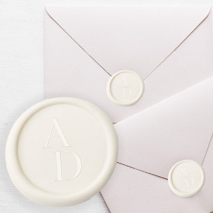 Modern elegant couple monogram wedding wax seal stamp
