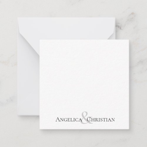 Modern Elegant Couples Personalized Stationery Note Card
