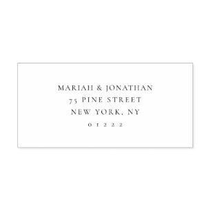 Modern Elegant Couples Return Address Self-inking Stamp