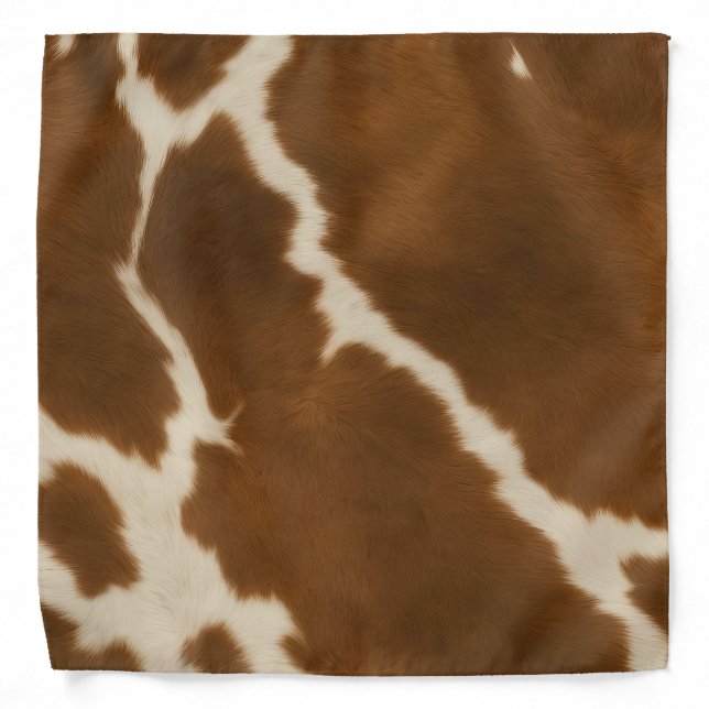 Modern Elegant Cow Faux Leather Collection Bandana (Front)