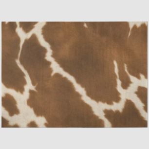 Modern Elegant Cow Faux Leather Collection Tissue Paper