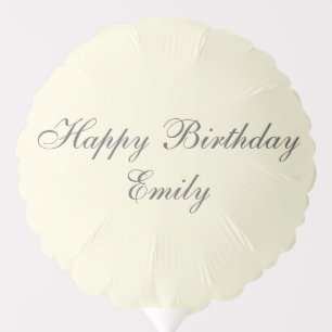 Modern Elegant Cream Birthday Party Balloon