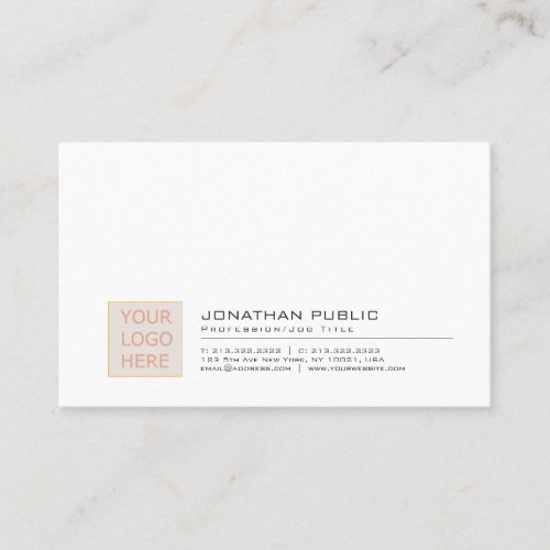 Modern Elegant Creative Professional Simple Plain Business Card