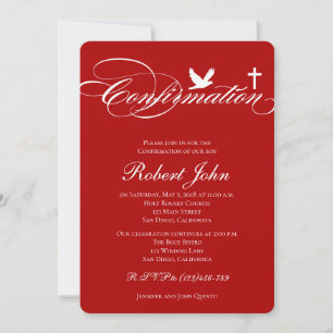 Modern Elegant Cross Confirmation Invitation