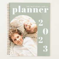 Modern Elegant Custom Family Photo 2023 Calendar Planner