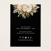 Modern Elegant custom jewelry earring display card (Back)