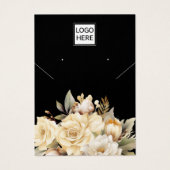 Modern Elegant custom jewelry earring display card (Front)