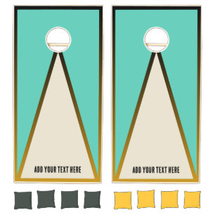 Modern Elegant Custom Name Cornhole Set