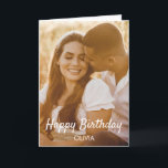 Modern Elegant Custom Photo Happy Birthday Card<br><div class="desc">It's a modern and elegant greeting card for wishing Happy Birthday. It has customizable photo and easily personalized text.</div>