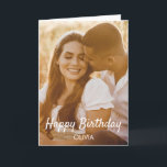 Modern Elegant Custom Photo Happy Birthday Card<br><div class="desc">It's a modern and elegant greeting card for wishing Happy Birthday. It has customizable photo and easily personalized text.</div>