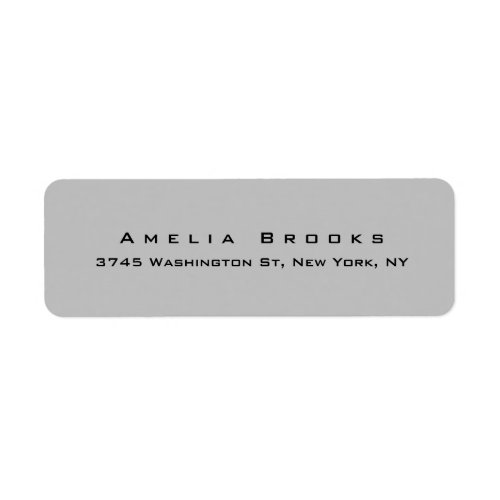 Modern Elegant Custom Unique Silver Grey Minimal Label