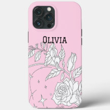 Modern elegant cute girly simple florals
