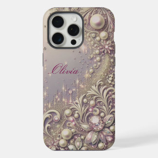 Modern elegant cute golden pearls Valentine’s Day iPhone 15 Pro Max Case