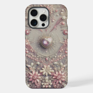 Modern elegant cute golden pearls Valentine’s Day iPhone 15 Pro Max Case