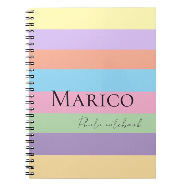 Modern elegant cute simple shiny  notebook (Front)