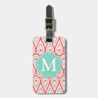 Modern Elegant Damask Coral Paisley Personalized