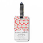 Modern Elegant Damask Coral Paisley Personalized
