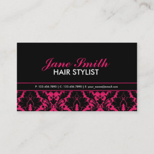 Modern Elegant Damask Floral Professional Stylish Business Card