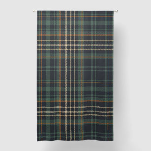Modern Elegant Dark Green Plaid  Blackout Curtains