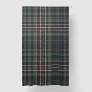 Modern Elegant Dark Green Plaid  Blackout Curtains