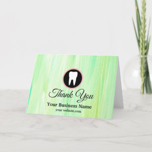 Modern Elegant Dentist Rose Gold Dental Office Tha Thank You Card