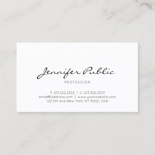 Modern Elegant Design Minimalist Professional Business Card